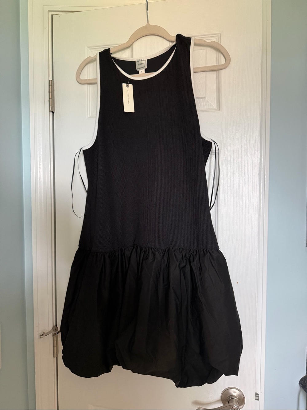 Maeve Black Sleeveless Balloon-Hem Mini Dress - Picture 4 of 6